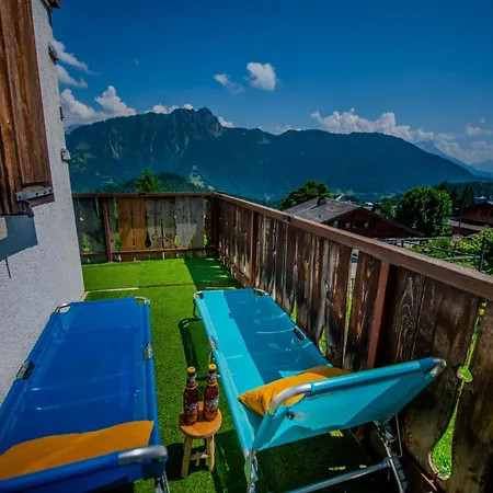 Avec Terrasse Et Vue Alpine Lägenhet Leysin
